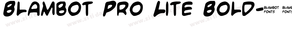 Blambot Pro Lite Bold字体转换
